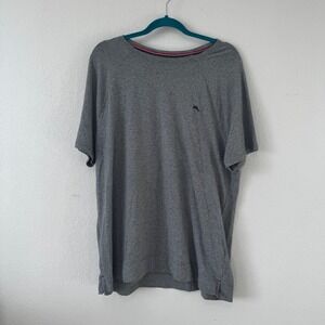 Tommy‎ Bahama Mens Gray T Shirt Large L/G Cotton Modal Spandex Relaxed Fit